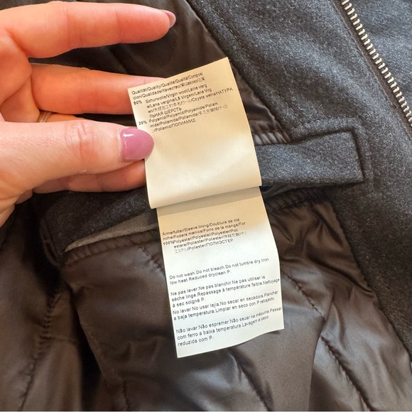 BOSS Hugo Boss Virgin Wool Full Zip Bomber Jacket with Faux Fur Collar - Picture 7 of 9